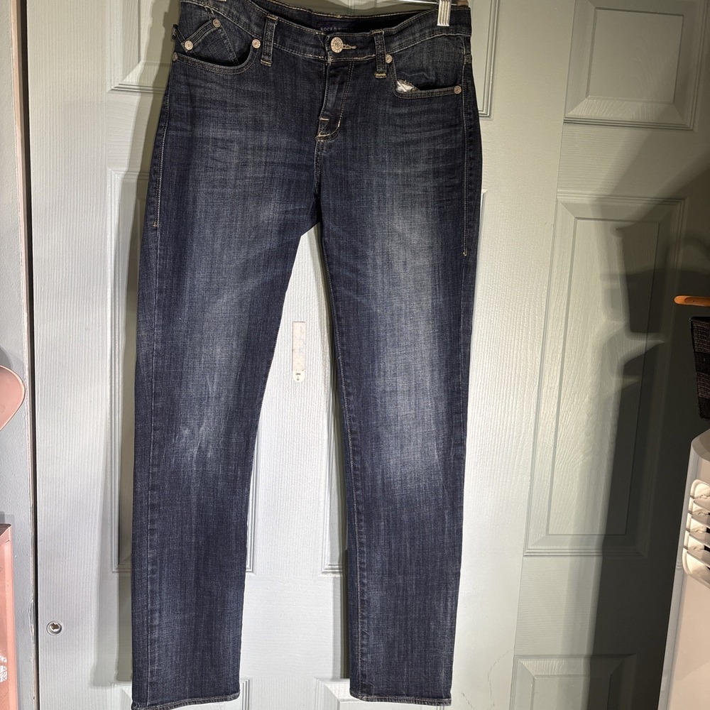 Rock & Republic Berlin Women's Size 10‎ Medium Skinny Blue Jeans.